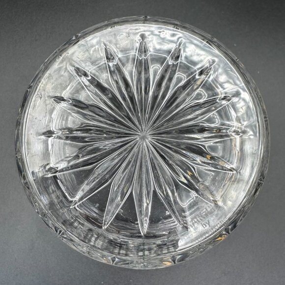 Vtg Waterford Marquis Diamond-Cut Flower Pot Vase 5.25" Tall Starburst Base Desi - Picture 4 of 7